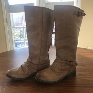 Girls Steve Madden Tan Leather Boots
